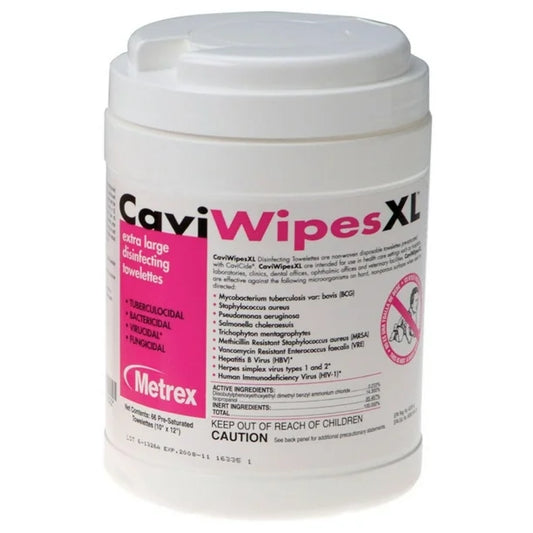 13-1150 CaviWipes XL Surface Disinfecting Wipes  9" x 12" (Single Canister)
